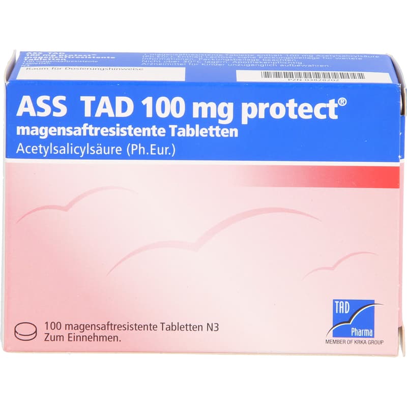 ASS TAD 100 mg protect magensaftres.Filmtabletten