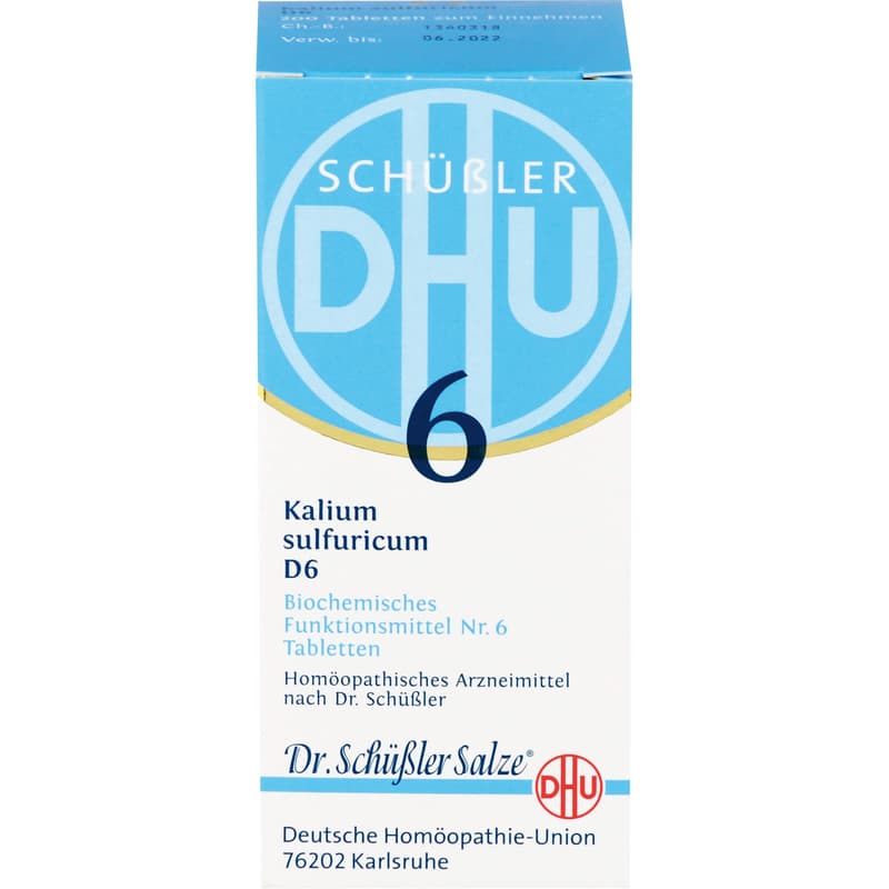 BIOCHEMIE DHU 6 Kalium sulfuricum D 6 Tablets