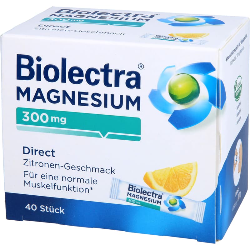 BIOLECTRA Magnesium 300 mg Direct Zitrone Sticks