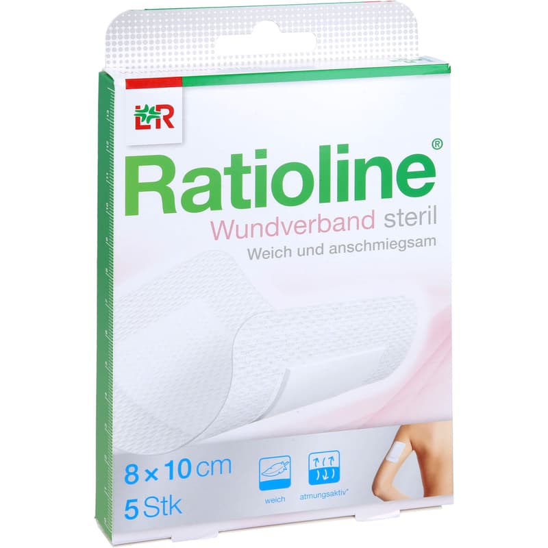 RATIOLINE wound dressing 10x8 cm sterile