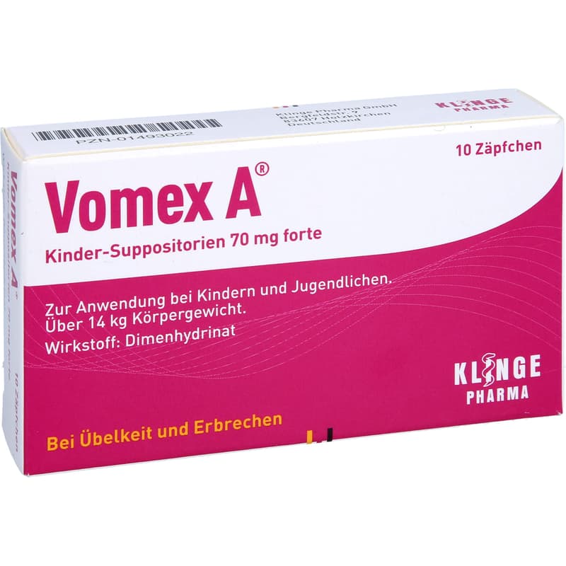 VOMEX A Kinder-Suppositorien 70 mg forte