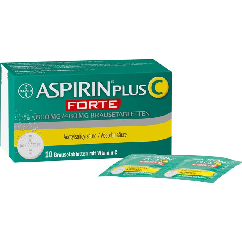 ASPIRIN plus C forte 800 mg/480 mg effervescent tablets