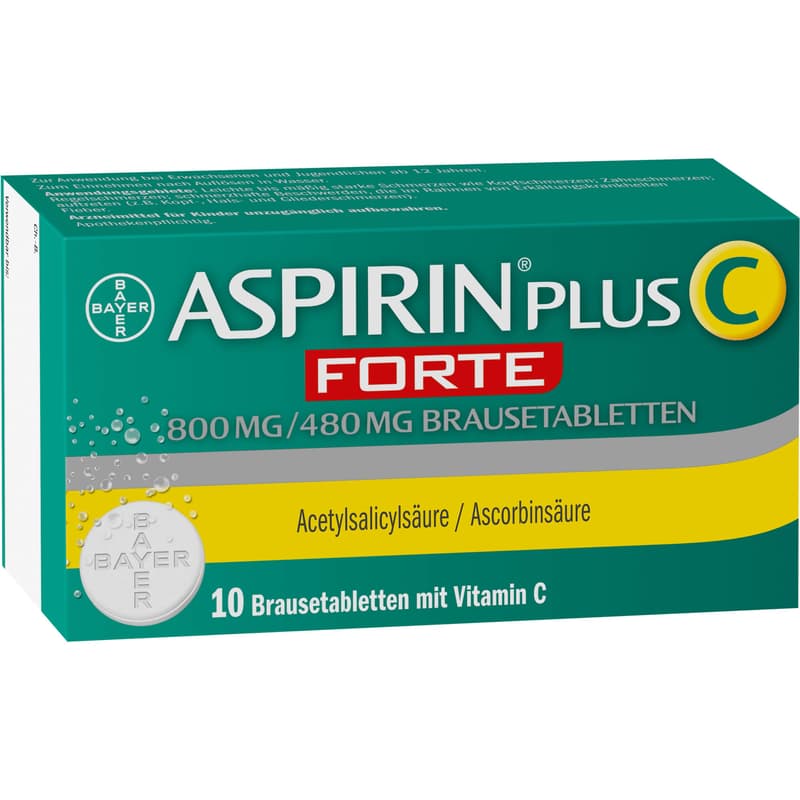 ASPIRIN plus C forte 800 mg/480 mg effervescent tablets