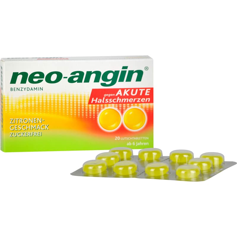 NEO-ANGIN Benzydamine acute sore throat lemon