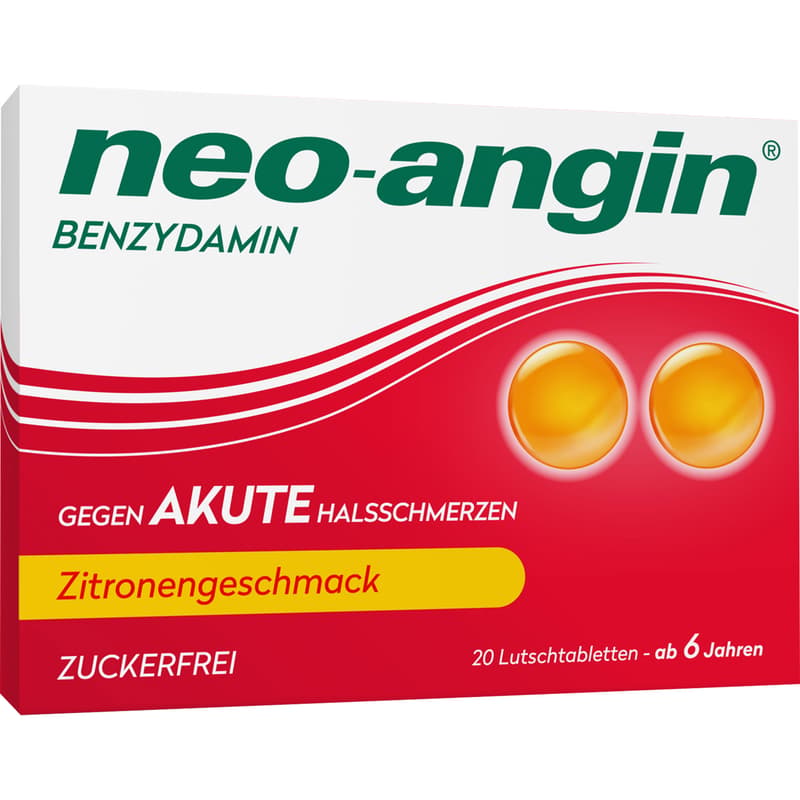 NEO-ANGIN Benzydamine acute sore throat lemon