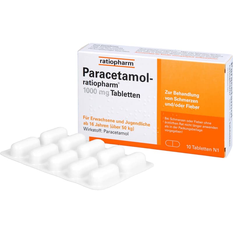PARACETAMOL-ratiopharm 1,000 mg tablets