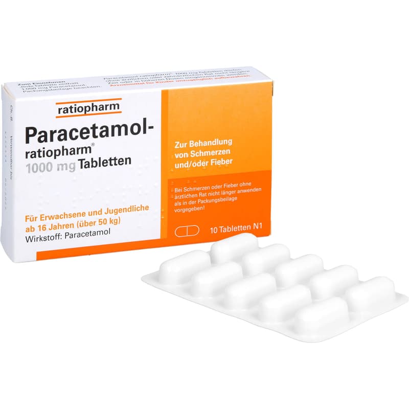 PARACETAMOL-ratiopharm 1,000 mg tablets