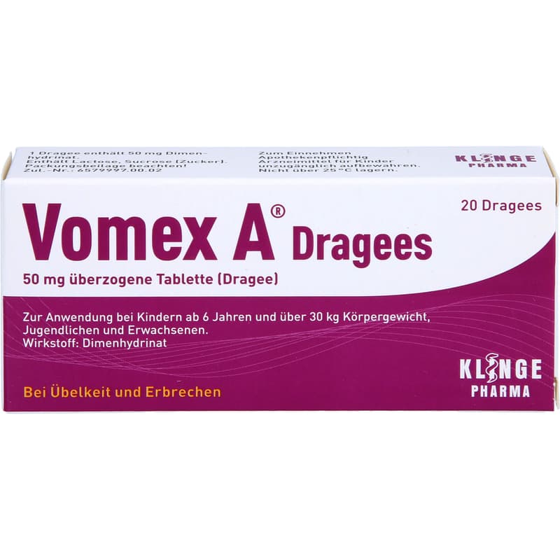 VOMEX A Dragees 50 mg coated tablets