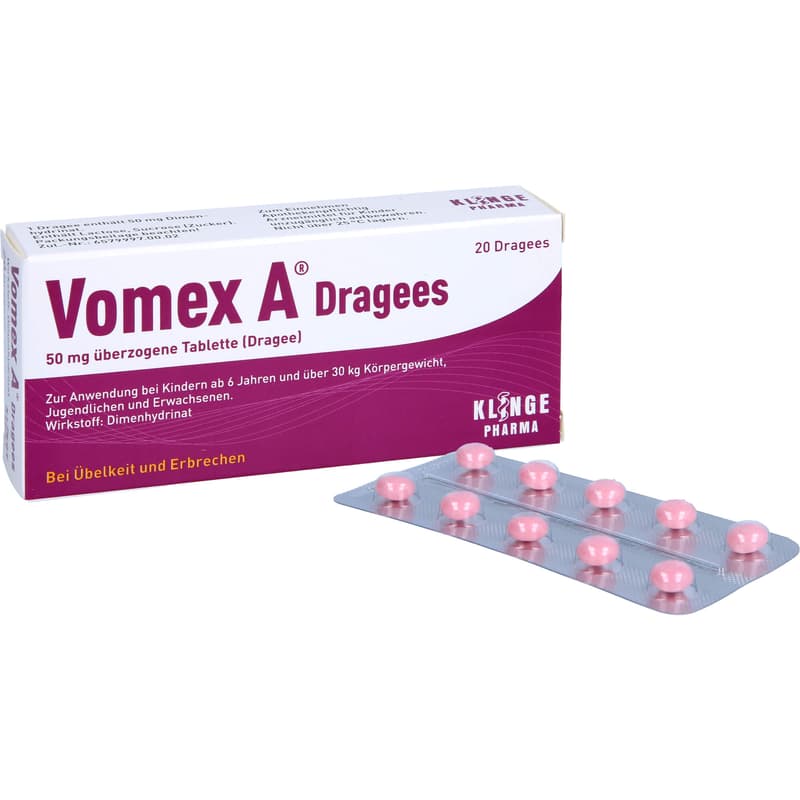 VOMEX A Dragees 50 mg coated tablets