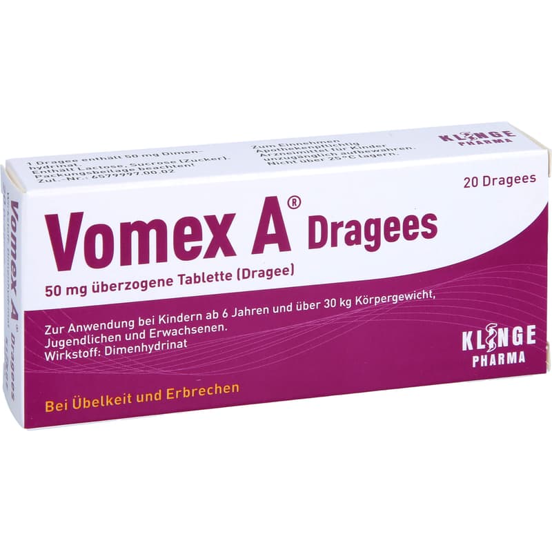 VOMEX A Dragees 50 mg coated tablets
