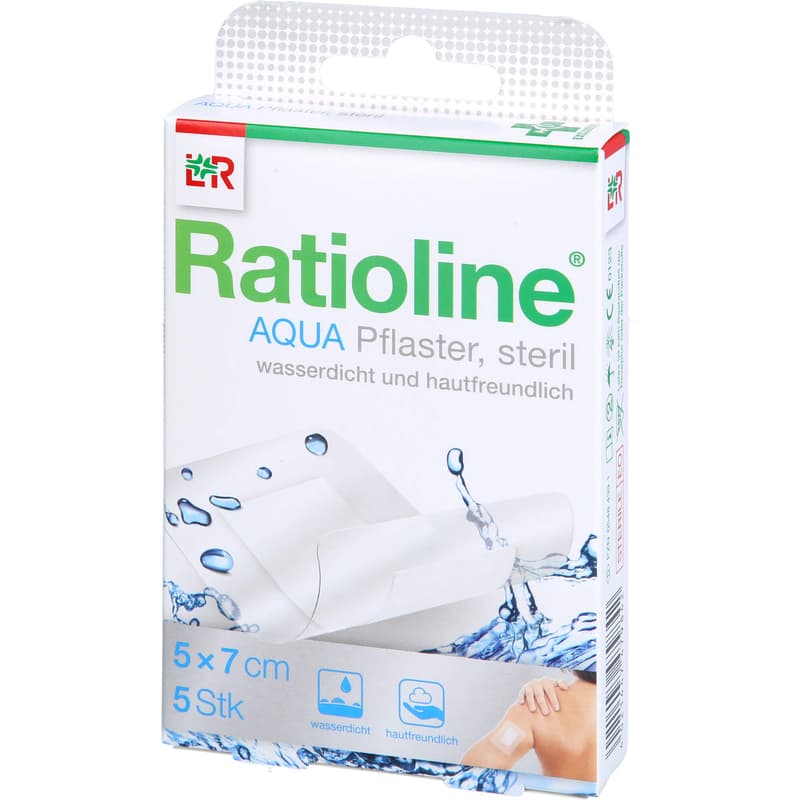 RATIOLINE aqua shower plaster Plus 5x7 cm sterile