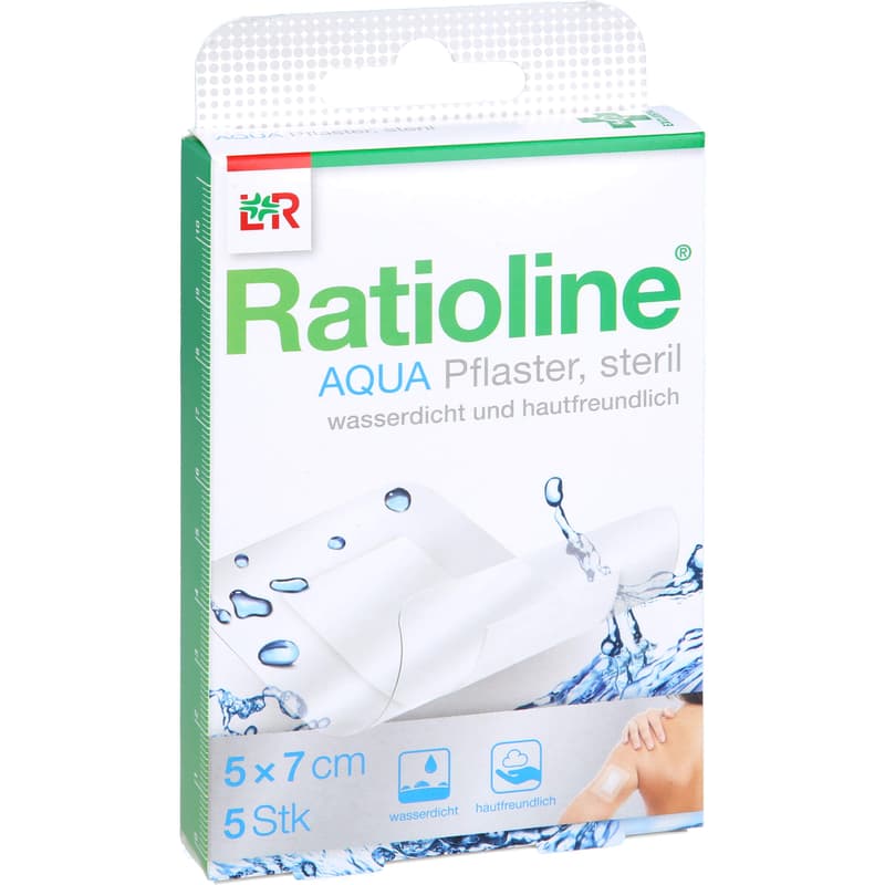 RATIOLINE aqua shower plaster Plus 5x7 cm sterile
