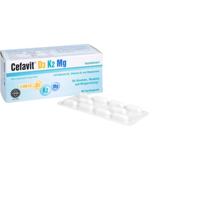 CEFAVIT D3 K2 Mg 2.000 I.E. Hartkapseln