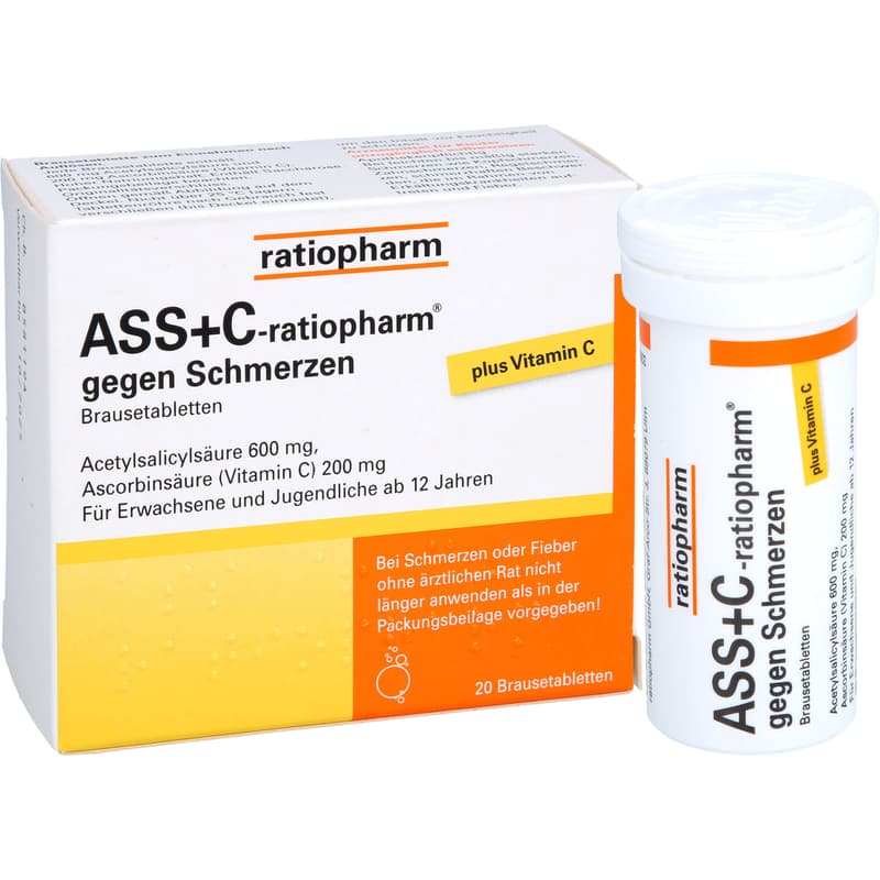 ASS + C-ratiopharm gegen Schmerzen Brausetabletten