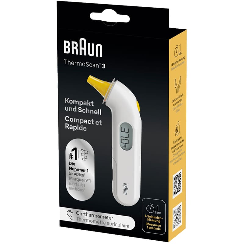 BRAUN THERMOSCAN 3 infrared ear thermometer