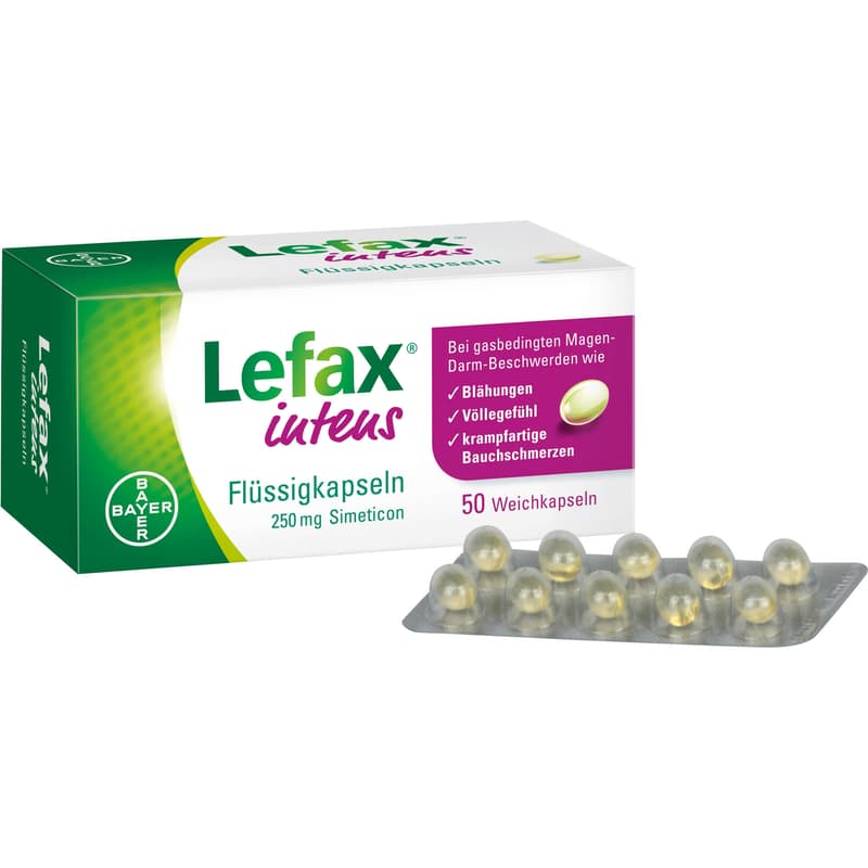 LEFAX intens liquid capsules 250 mg simethicone