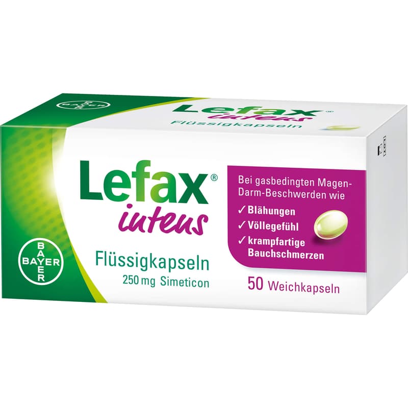 LEFAX intens liquid capsules 250 mg simethicone