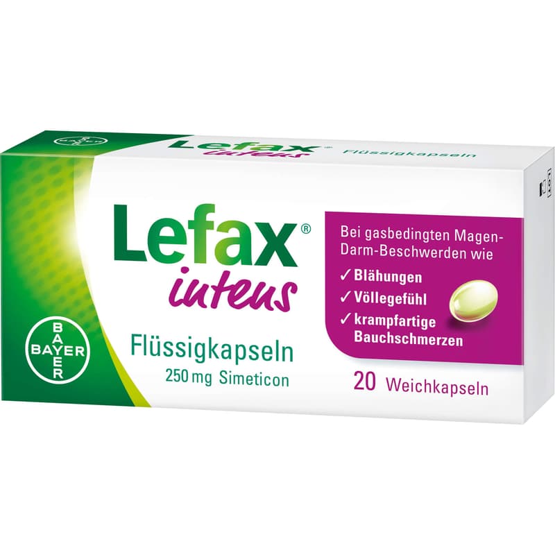 LEFAX intens liquid capsules 250 mg simethicone