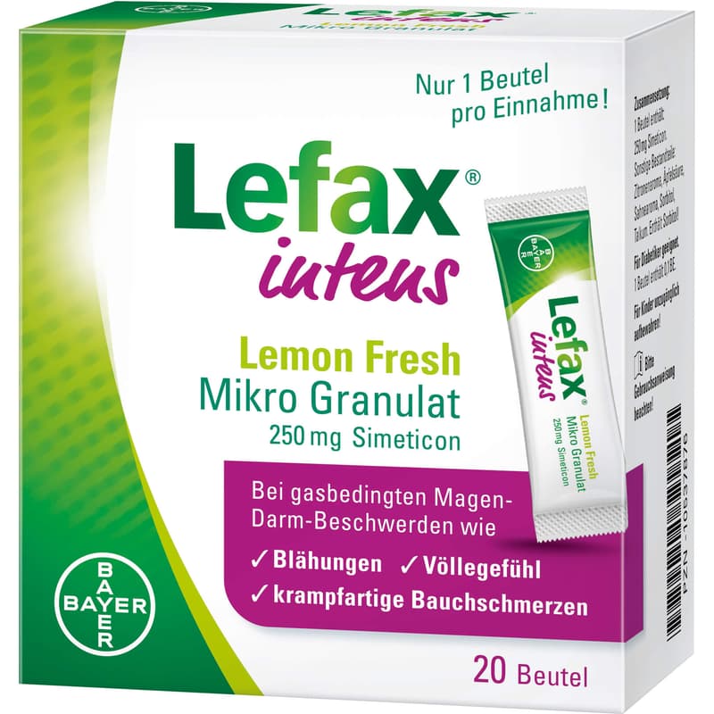 LEFAX intens Lemon Fresh Micro Granul.250 mg Sim.