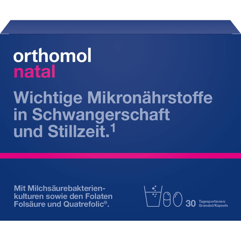 ORTHOMOL Natal Granules/Capsules 30 bottles combo pack.
