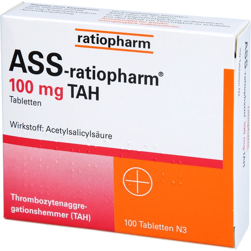 ASS-ratiopharm 100 mg TAH Tabletten