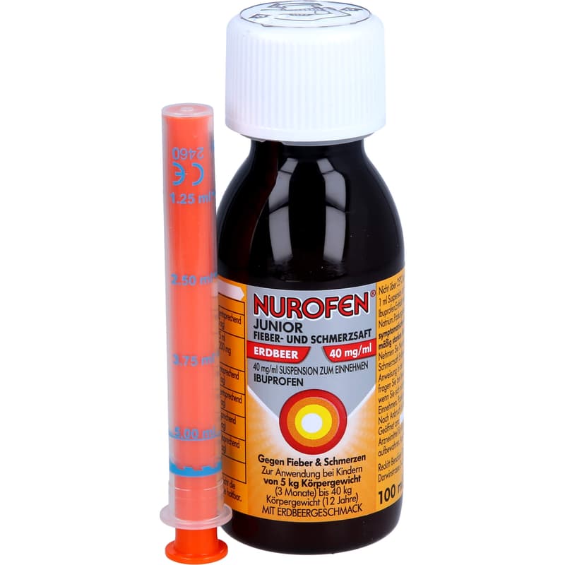 Nurofen Junior Fever and Pain Relief Syrup Strawberry 40 mg/ml