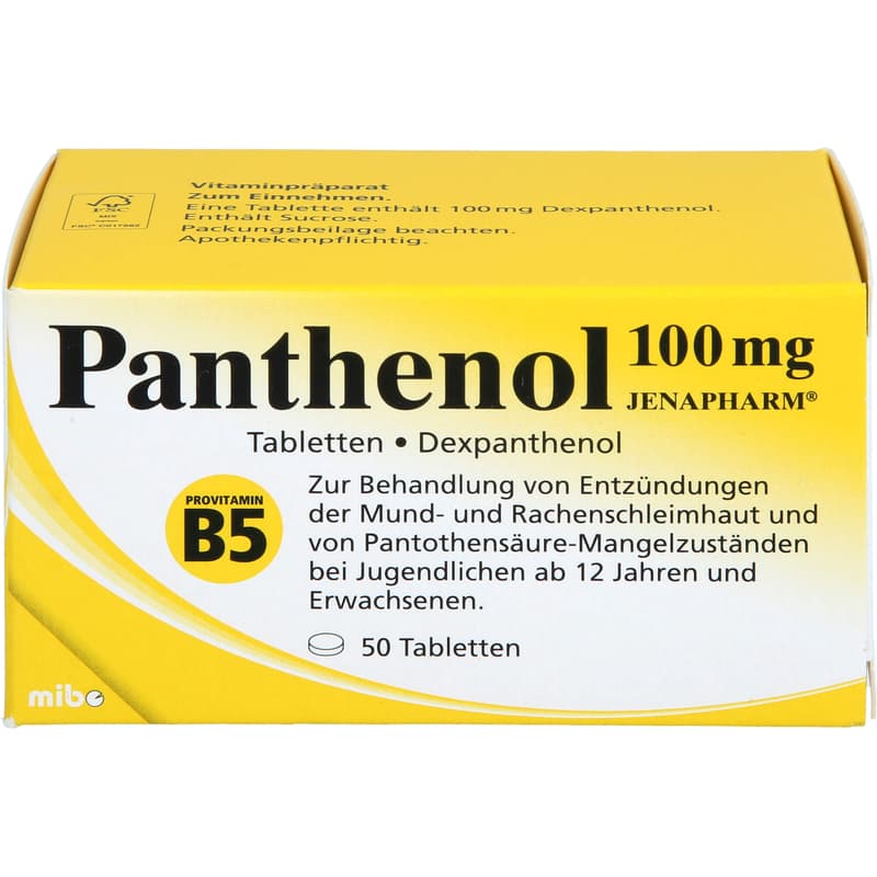 PANTHENOL 100 mg Jenapharm Tabletten