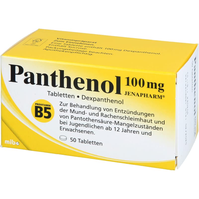 PANTHENOL 100 mg Jenapharm Tabletten