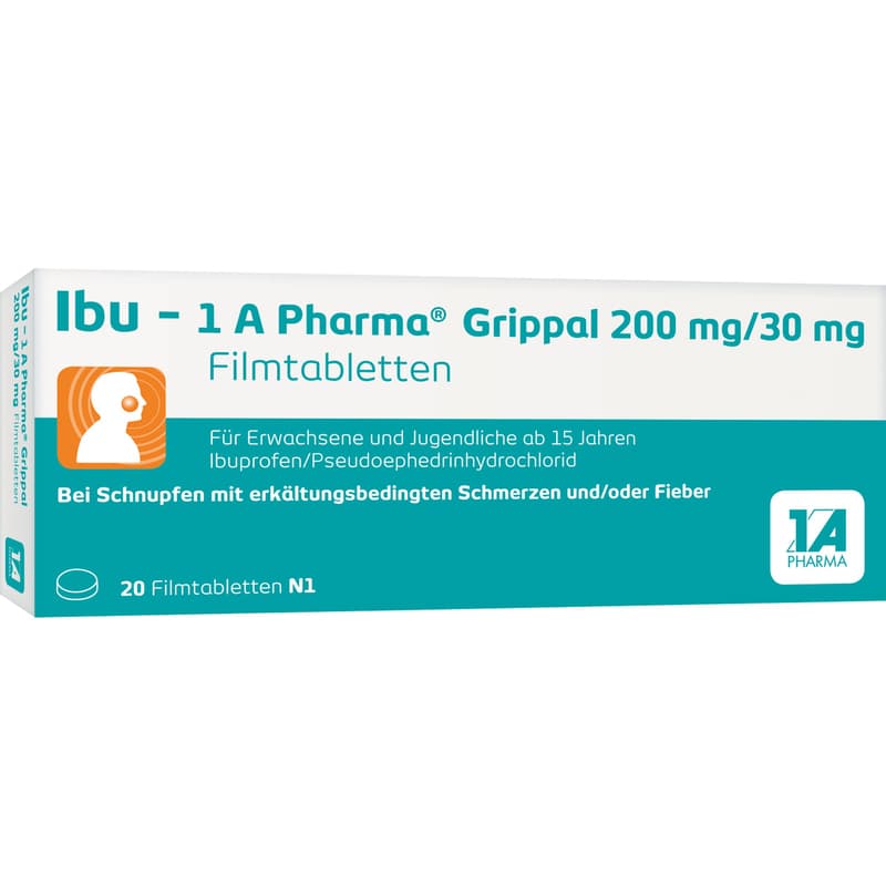 IBU-1A Pharma Grippal 200 mg/30 mg film-coated tablets