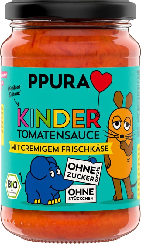 PPURA BIO Tomatensauce für Kinder mit Frischkäse