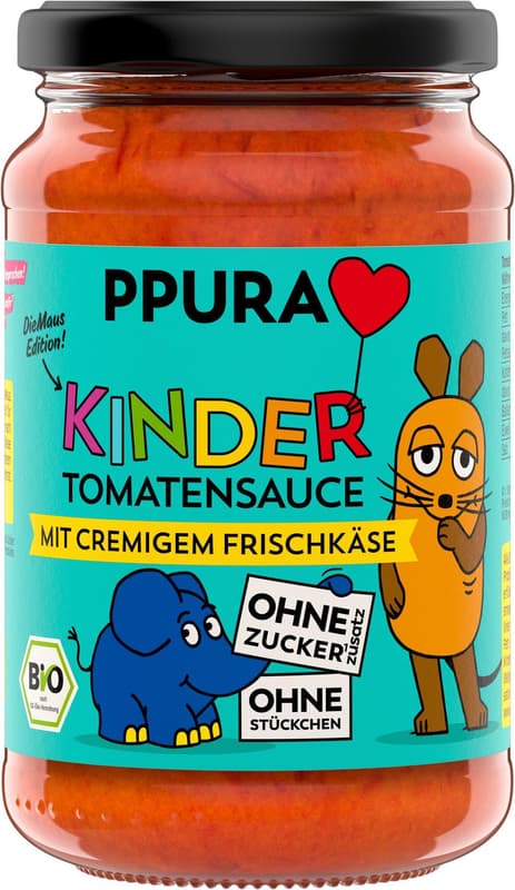 PPURA ORGANIC tomato sauce for children with cream cheese