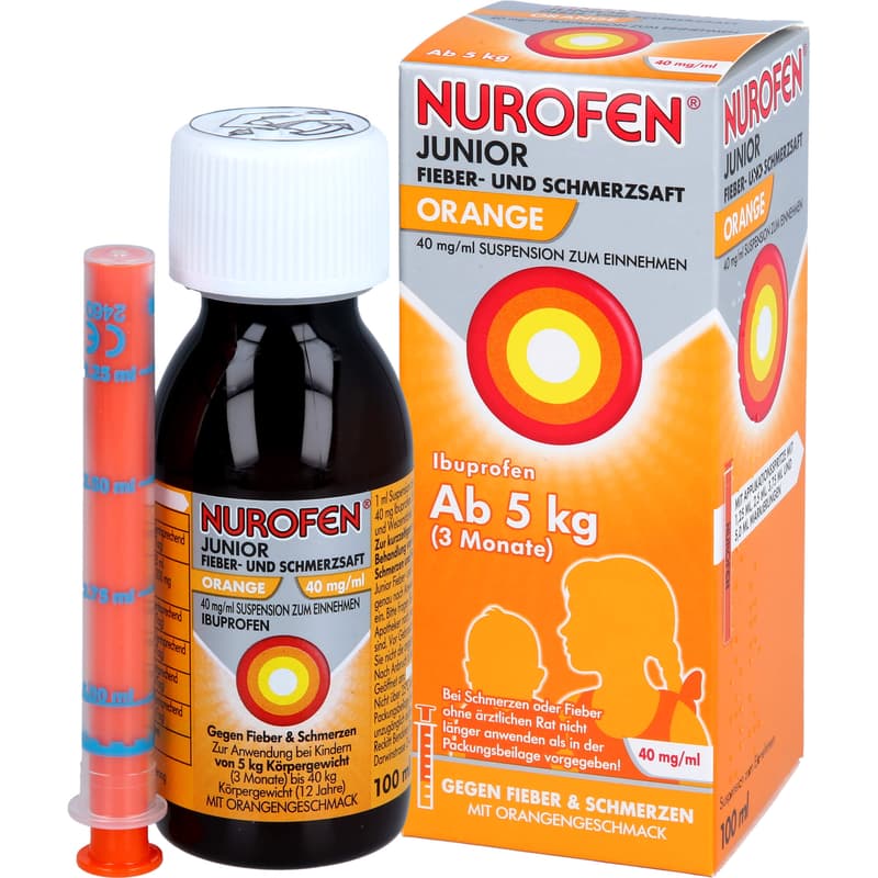 Nurofen Junior Fever and Pain Relief Syrup Orange 40 mg/ml