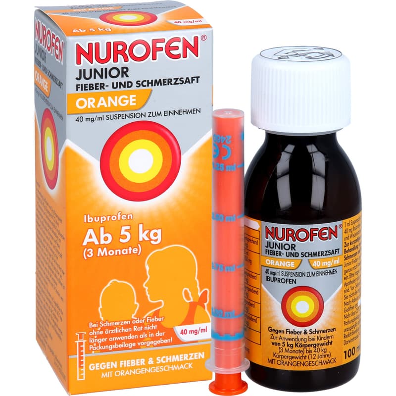 Nurofen Junior Fever and Pain Relief Syrup Orange 40 mg/ml