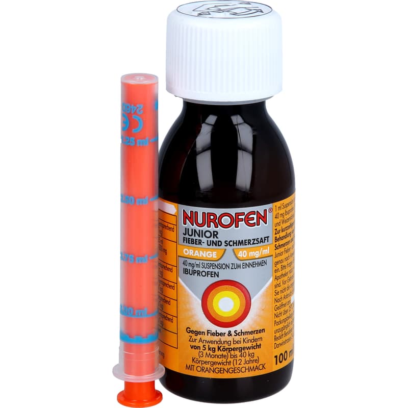 Nurofen Junior Fever and Pain Relief Syrup Orange 40 mg/ml