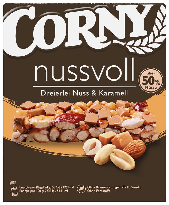 Corny Nutty Three kinds of nuts and caramel