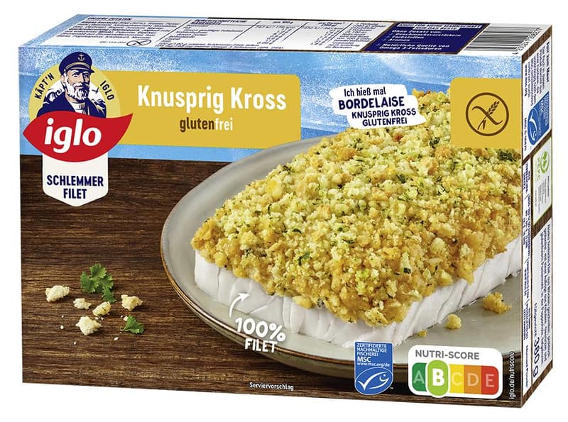 iglo MSC gourmet fillet à la Bordelaise, gluten-free
