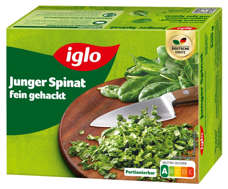 iglo Young spinach, portionable