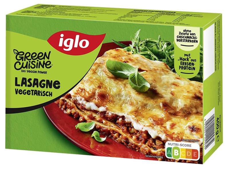 iglo Green Cuisine vegetarian lasagna