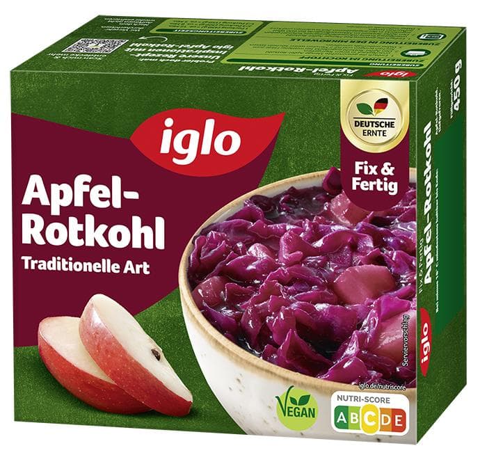 iglo Apple Red Cabbage Traditional Style, portionable