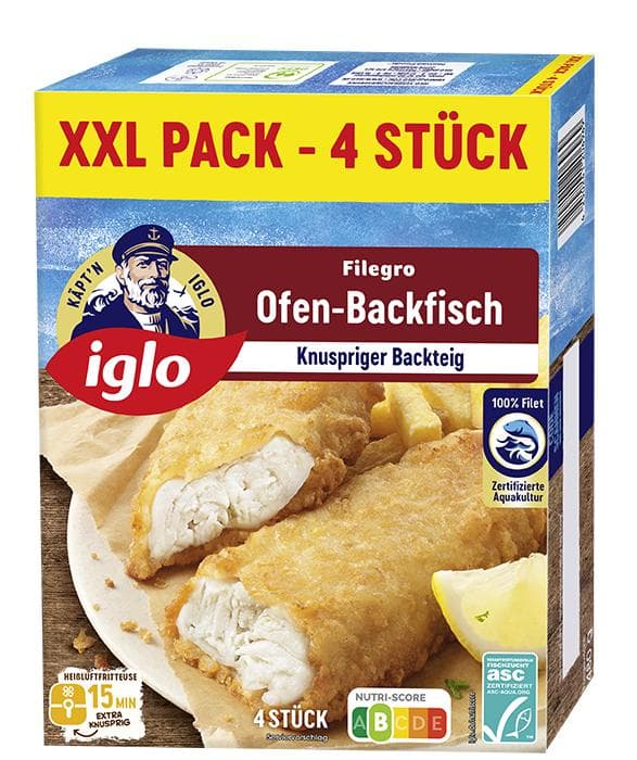 iglo ASC Filegro Oven-Fried Fish XXL Pack