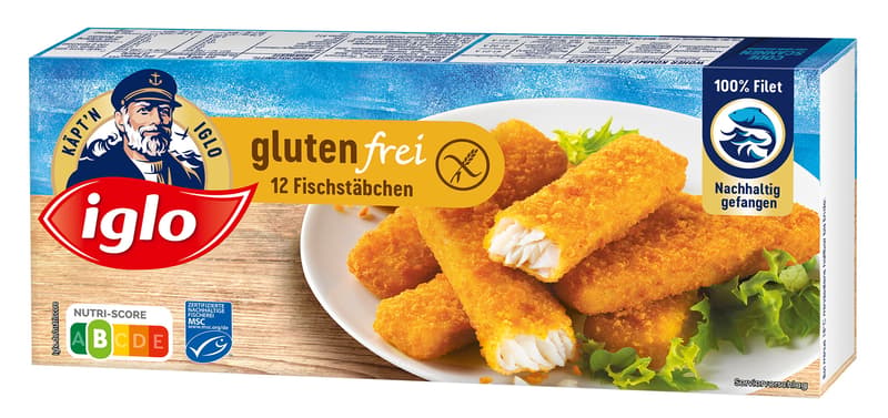 iglo MSC 12 fish fingers gluten-free