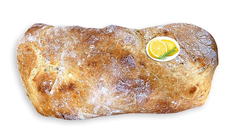 Märkisches Landbrot DEMETER Ciabatta Zitrone-Rosmarin