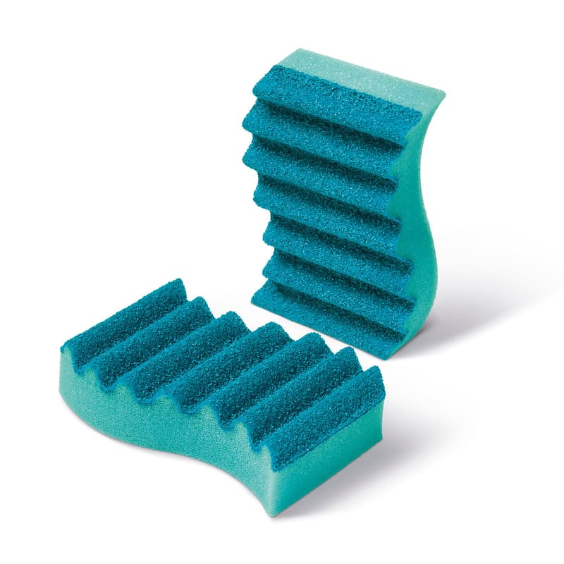 Spontex Flexy Fresh x4, the efficient cleaning sponge with antibacterial protection, flexible, long-lasting freshness, scratch-free, pack of 4