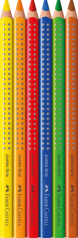 Faber-Castell coloured pencil Jumbo Grip box of 6