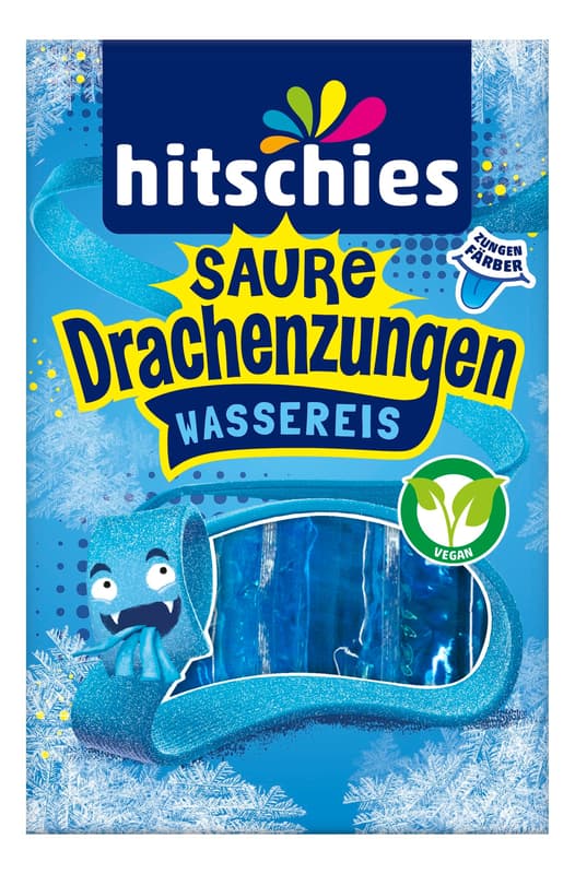 Hitschies Sour Dragon Tongues Water Ice Blue