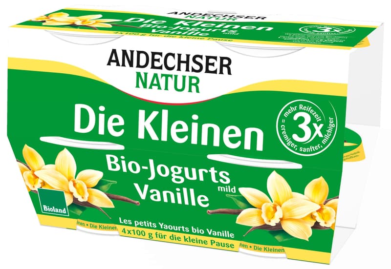 Andechser Die Kleinen ORGANIC Yogurts mild vanilla 3.8% 4x100g