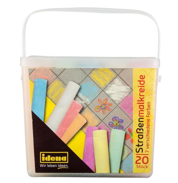 Sidewalk chalk 7 colors, 20 pieces, box