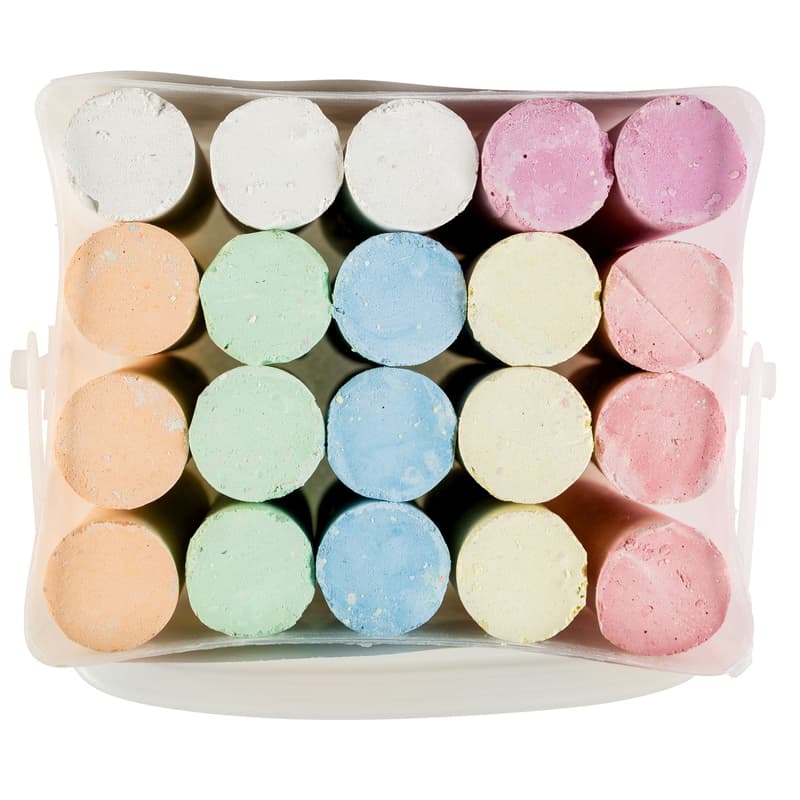 Sidewalk chalk 7 colors, 20 pieces, box