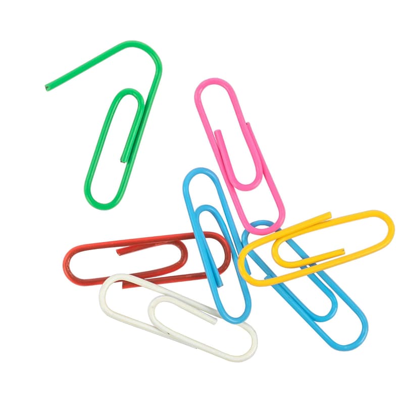 Idena metal paper clips, colorful