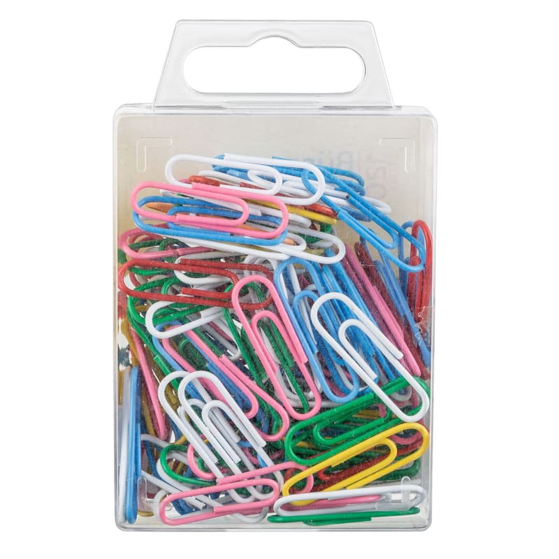 Idena metal paper clips, colorful